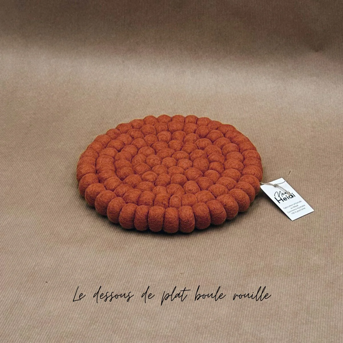 Dessous de plat boules en feutrine Rouille – New Heidi