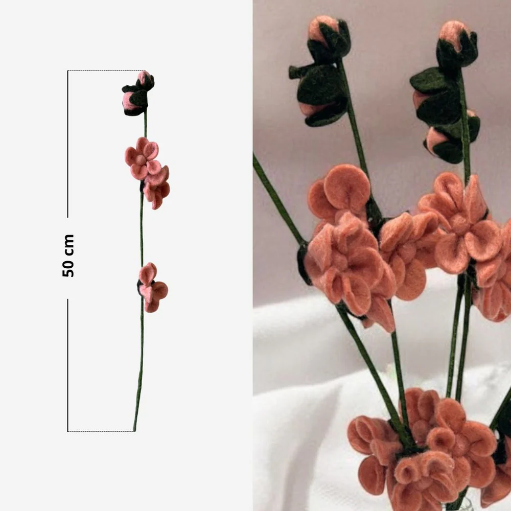 Branche de fleurs de pêcher en feutrine – New Heidi – Image 3