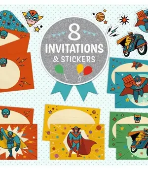 Carte d’Invitations Pow ! Bang !, DJECO