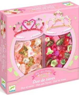 Duo de Tiaras – Rose – Crée tes accessoires de princesse, DJECO