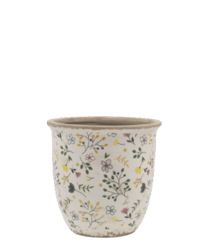 Cavaillon Cache-pot décoratif en céramique à motif floral, CHIC ANTIQUE