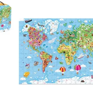 Puzzle Géant Monde – 300 pièces, Janod
