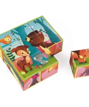 Alternative view of Kubkid – Animaux de la Forêt, 9 Cubes en Carton, Janod