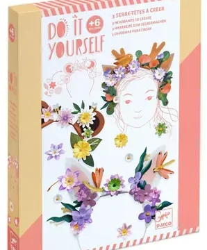 Flower Friends – Crée de jolis serre-têtes animaux fleuris, DJECO