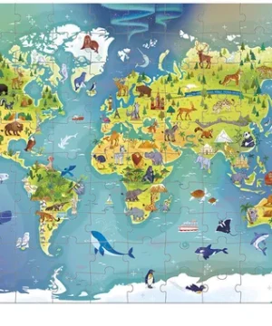 Alternative view of Puzzle “Tour du Monde” – 100 pièces, Janod