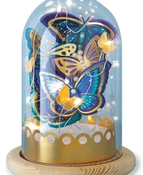 Alternative view of Cloche lumineuse papillons à créer, Janod
