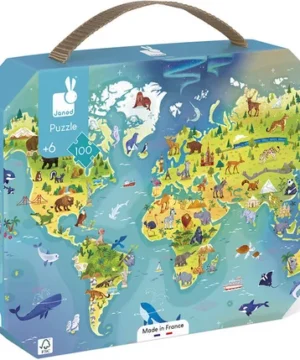 Puzzle “Tour du Monde” – 100 pièces, Janod