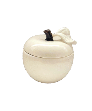 Boîte décorative en faïence en forme de pomme Sable, Opjet
