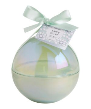 Bougie Boule de Noël Fête Nacrée Parfum Sapin Givré, Mathilde M.