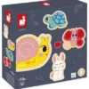 4 Puzzles évolutifs en bois – Animaux du jardin, Janod