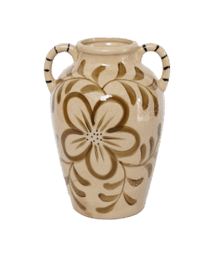 Vase Lucia olive GM – Céramique peinte à la main, Opjet