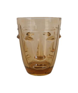 Verre Gobelet Visage Ambre, Opjet