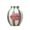 Vase Kiss rayures vert, Opjet