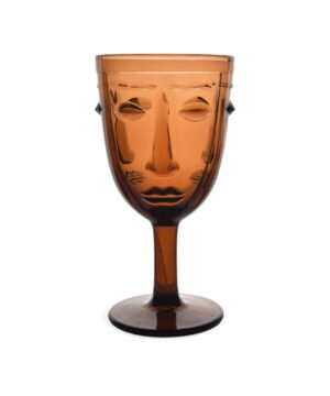 Verre à pied Visage ambre, Opjet