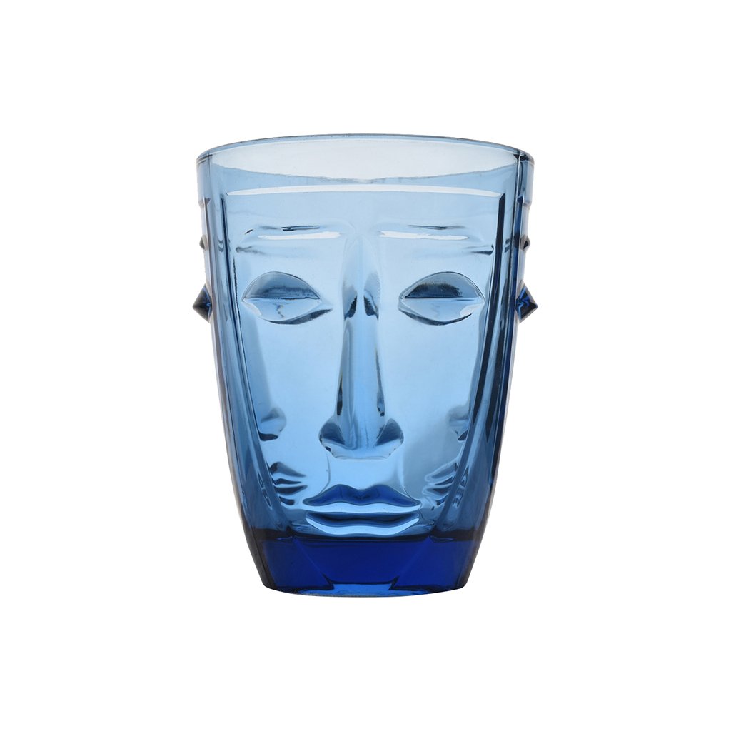 Verre Gobelet Visage bleu, Opjet