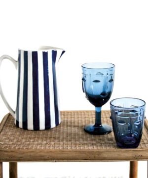 Alternative view of Verre à pied Visage bleu, Opjet