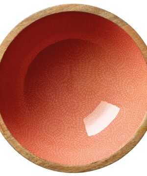 Bol décoratif brush coral en bois de manguier 30 x 11,5 cm