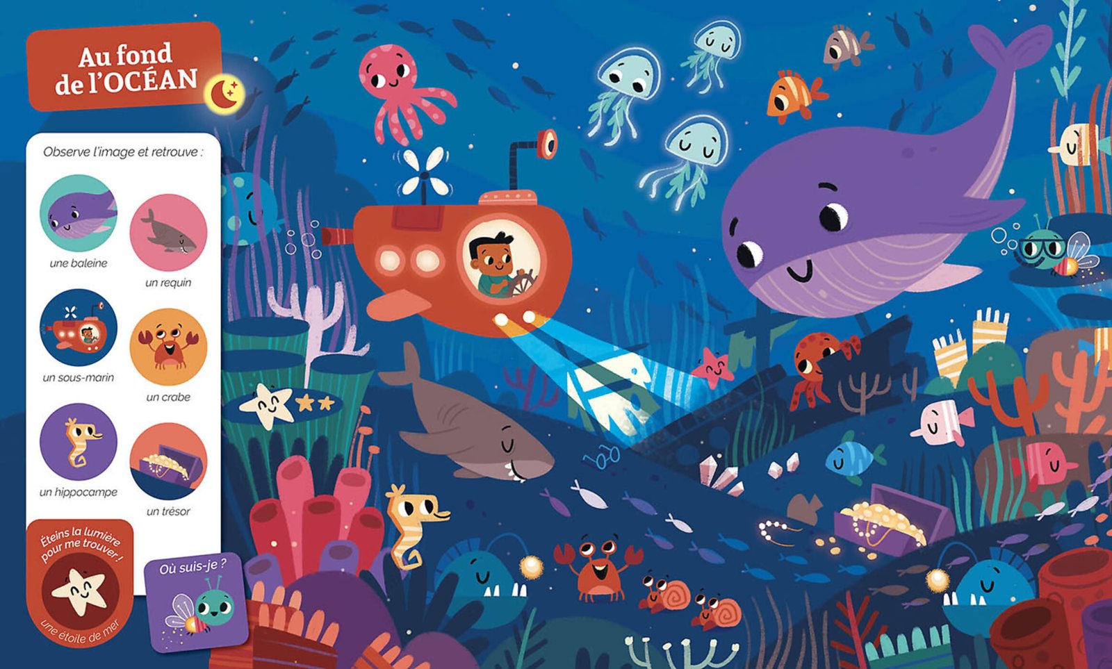 Cherche et trouve des tout-petits - Qui brille dans la nuit, AUZOU – Image 2