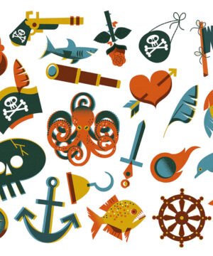 Alternative view of Mes P'tits tattoos - pirates, Auzou