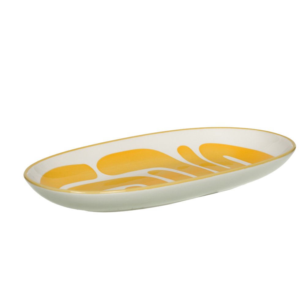 Plat rectangulaire Lulli 30 cm jaune - Élégance moderne pour votre table, BASTIDE – Image 2