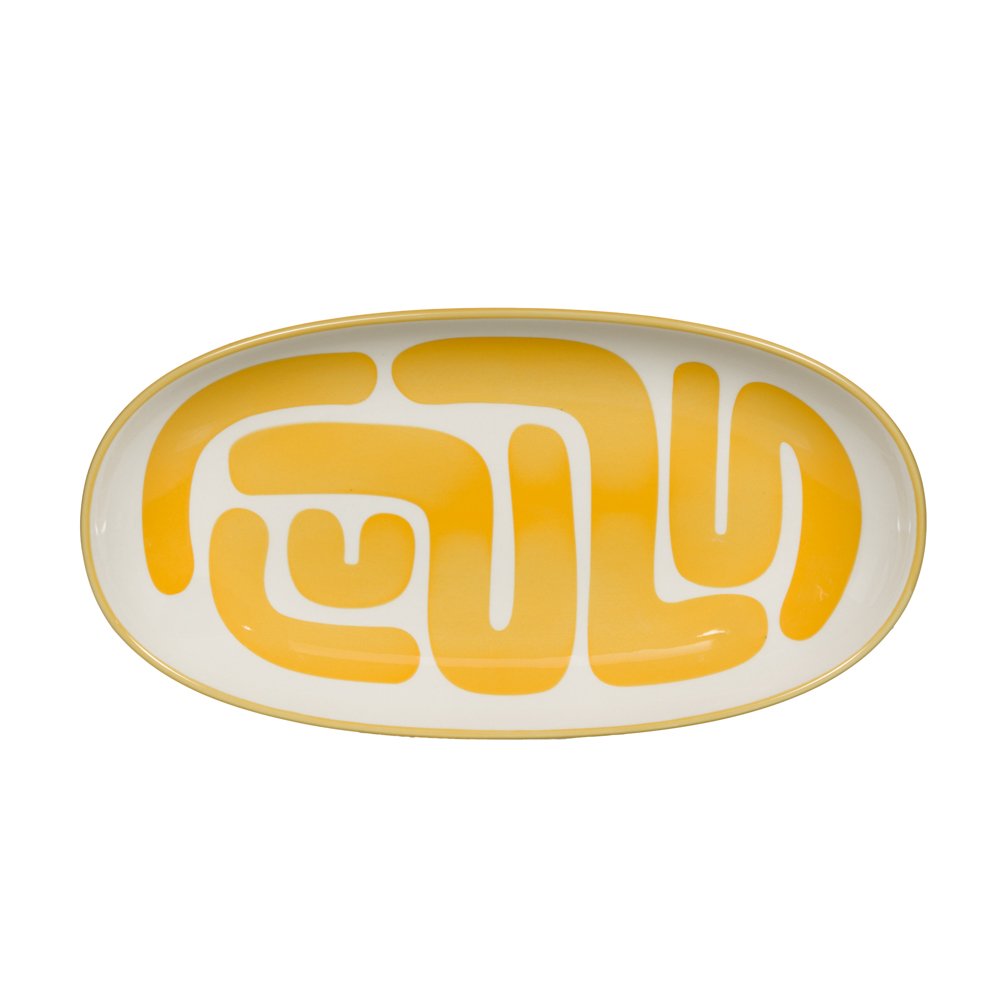 Plat rectangulaire Lulli 30 cm jaune