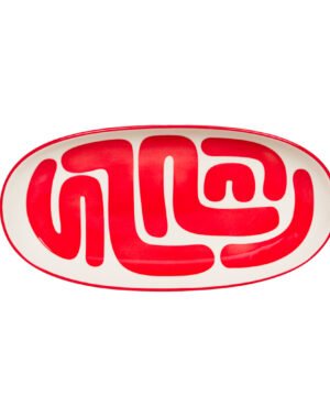 Plat rectangulaire Lulli Rouge 30 cm – Modernité et caractère, BASTIDE