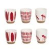 Coffret 6 gobelets Mikonos Rouge 10 cl, BASTIDE