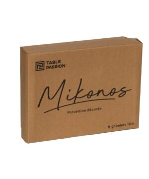 Alternative view of Coffret 6 gobelets Mikonos Rouge 10 cl, BASTIDE