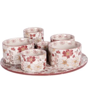 Plateau apéritif Kiyo – Élégance florale pour vos moments conviviaux, BASTIDE