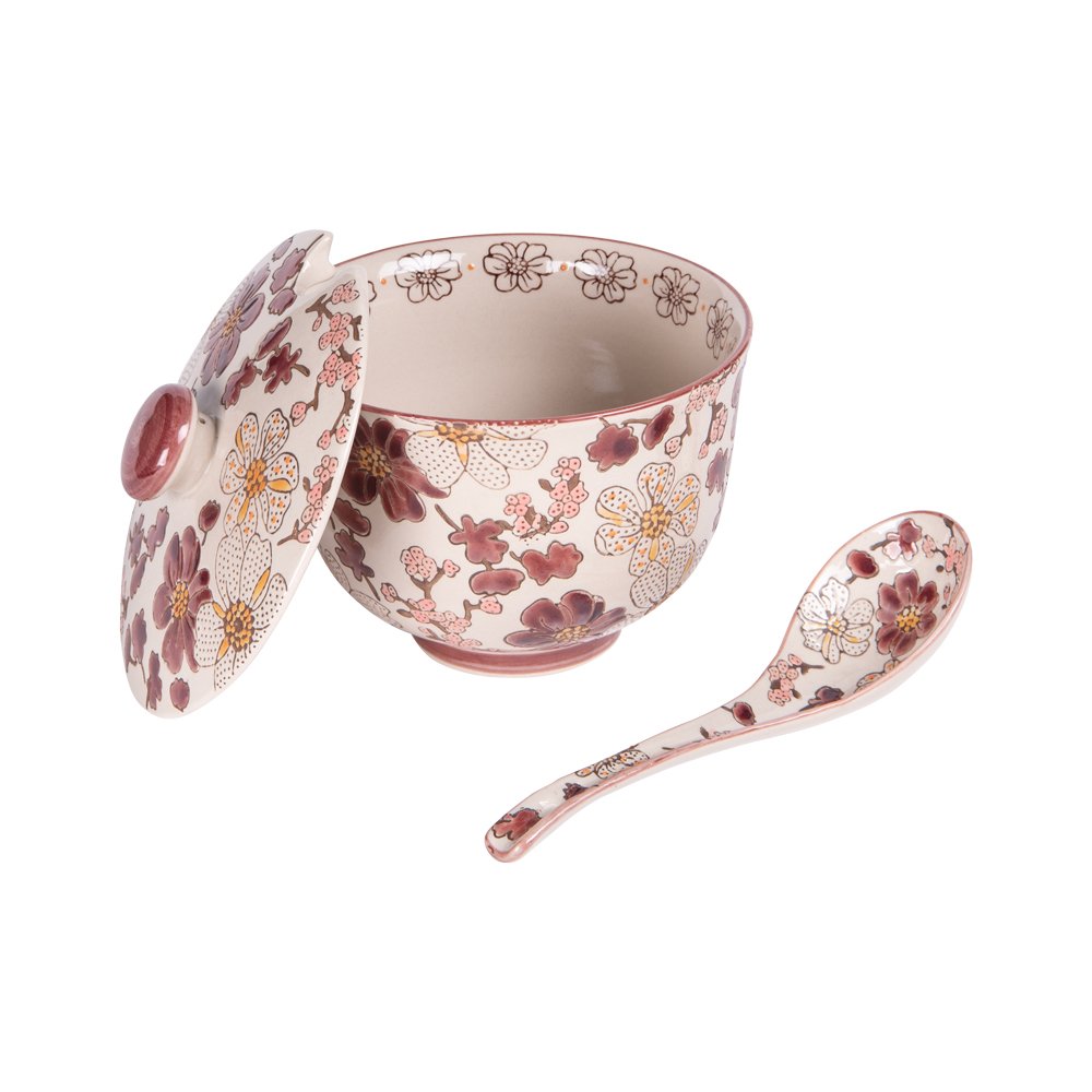Bol à soupe Kiyo avec cuillère – Élégance japonaise, BASTIDE – Image 2