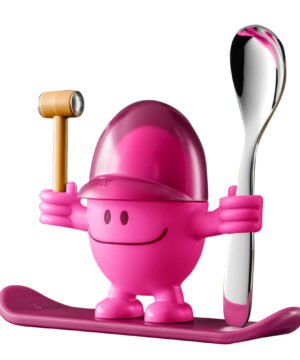 Coquetier McEgg rose avec cuillère, BASTIDE