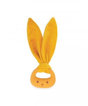 Alternative view of Anneau de dentition Lapin en silicone ocre, Kaloo