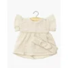 Robe Daisy et son headband à nœud rond en gaze de coton Mastic, Minikane