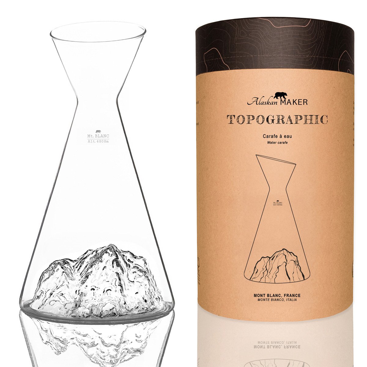 Carafe à eau Mont Blanc TOPOGRAPHIC, Alaskan Maker