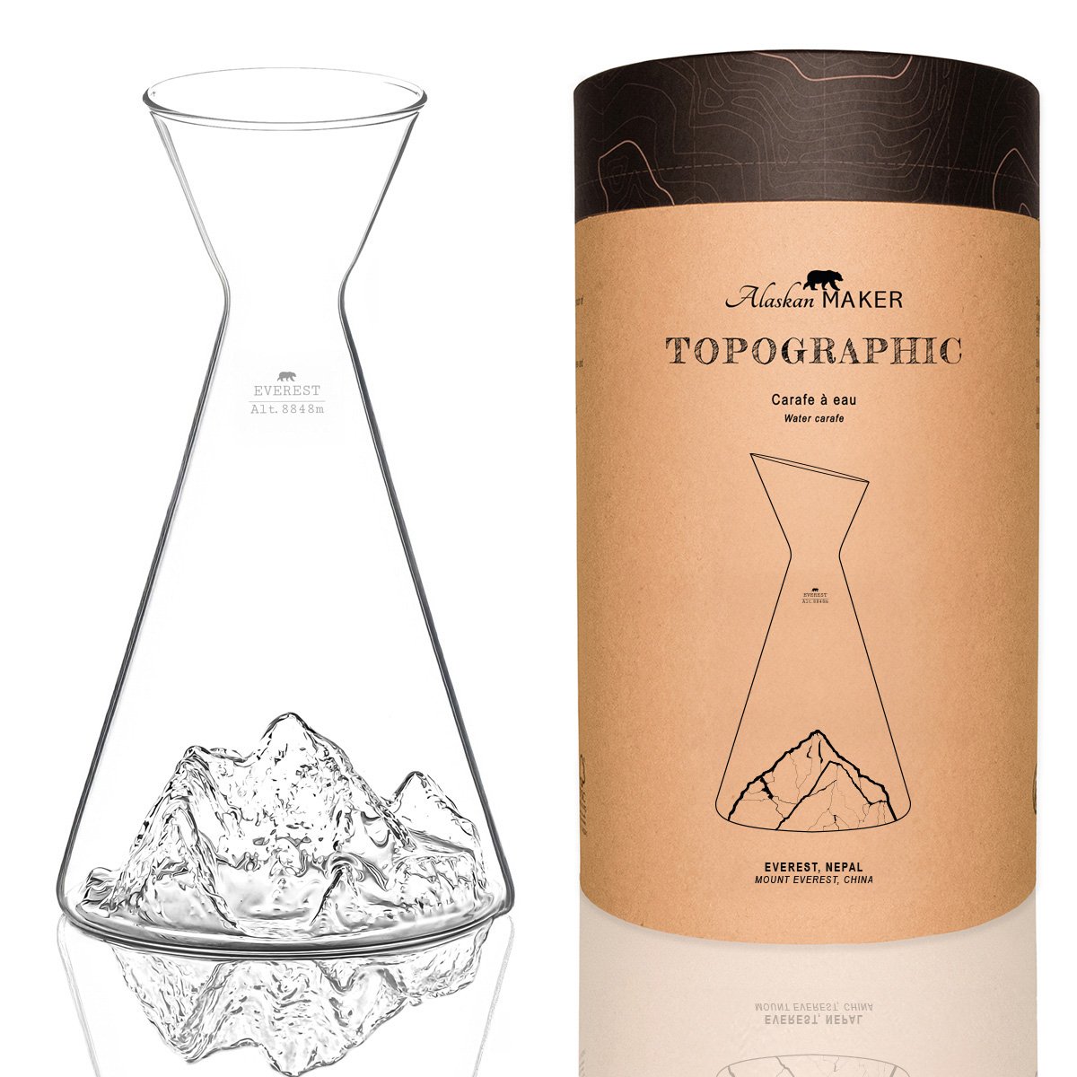 Carafe à eau Mont Everest TOPOGRAPHIC, Alaskan Maker