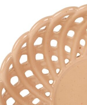 Alternative view of Coupe Colorea nude en grès – D25,5 x H8,5 cm, Yliades