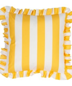 Coussin Palma jaune 45 x 45 cm en polyester, Yliades