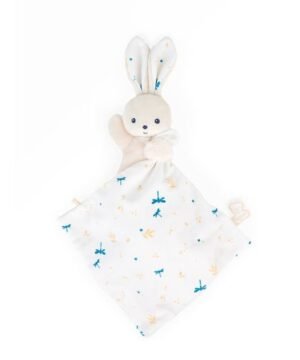 Alternative view of Doudou lapin avec carré de douceur blanc, Kaloo
