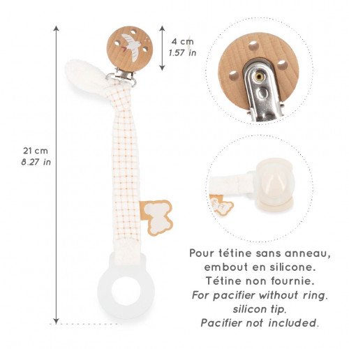 Attache tétine douce et élégante crème, Kaloo – Image 3