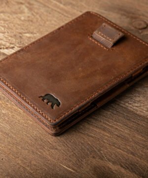 Portefeuille en cuir Chocolat MAGIC HANDY, Alaskan Maker