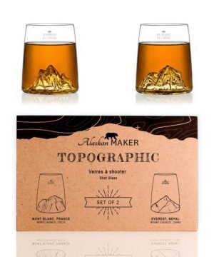 Set de 2 shooters Everest/Mont Blanc TOPOGRAPHIC, Alaskan Maker