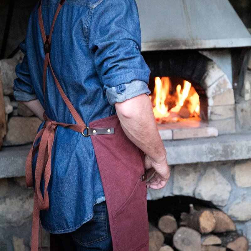 Tablier cuir et toile waxée Tabasco, Alaskan Maker – Image 3