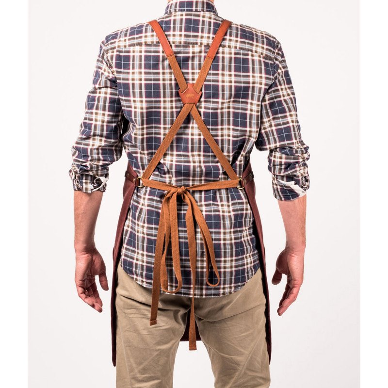 Tablier cuir et toile waxée Tabasco, Alaskan Maker – Image 4