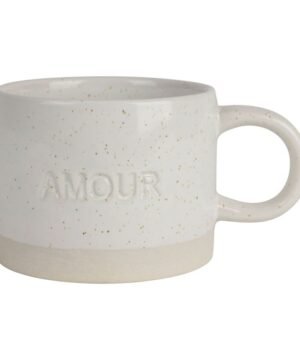 Tasse à thé Amour Famille 30 cl – Grès écru, Yliades