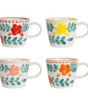 Tasse à thé Bellagio multicolore 29 cl en grès – Coloris aléatoire, Yliades