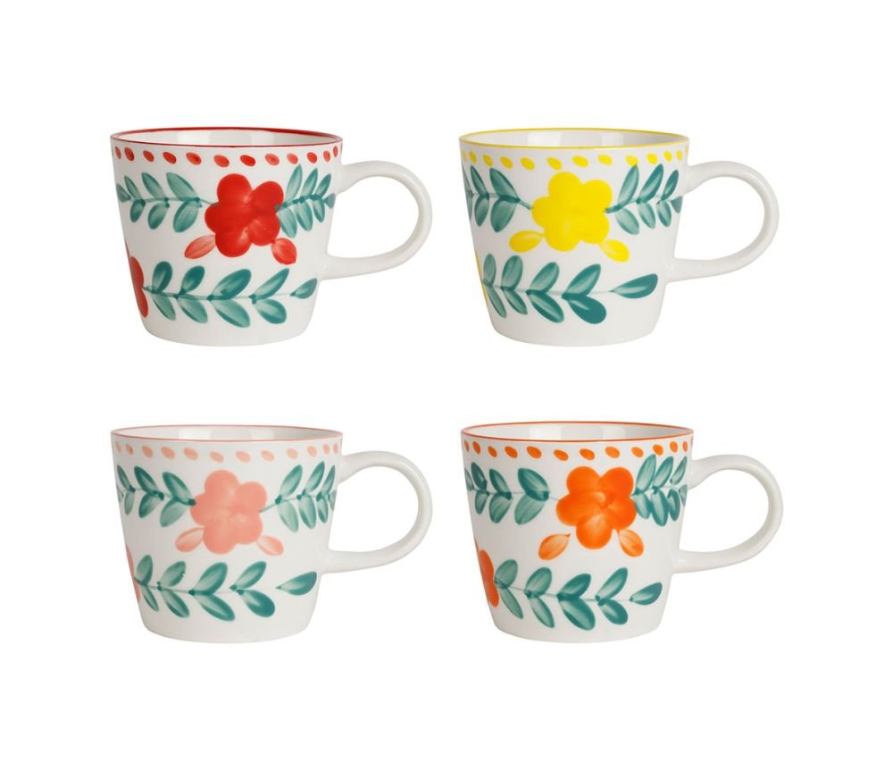 Tasse à thé Bellagio multicolore 29 cl en grès – Coloris aléatoire, Yliades