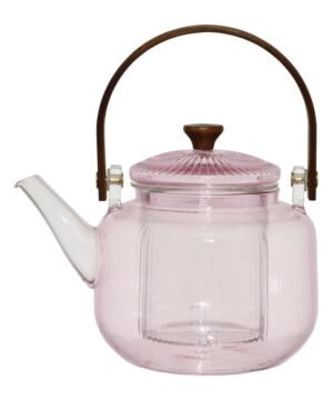 Théière Dilacia – Rose – 85 cl – Verre Borosilicate avec filtre, Yliades
