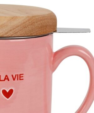 Alternative view of Tisanière Douce Amour 45 cl – Céramique et hévéa, Yliades