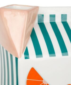 Alternative view of Vase Brique Rose & Turquoise – 10 x 9,5 x H25 cm, Yliades