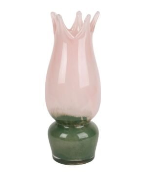 Vase Tulipia Rose & Vert, Yliades